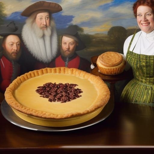 Mrs Miggins from the pie shop is honouring the occasion by baking a great commemorative pie, in the shape of an enormous...