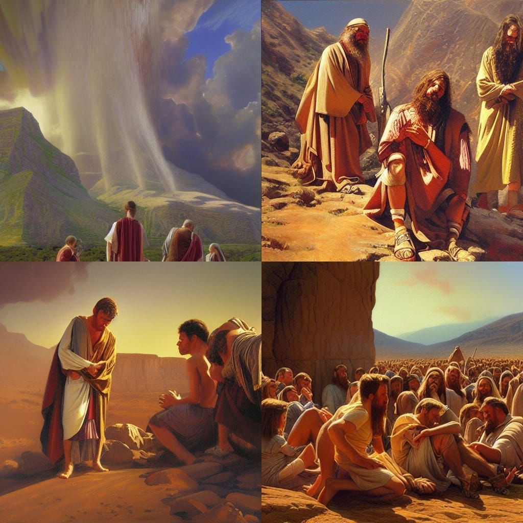 Bible as Oil Painting in Gurney Style