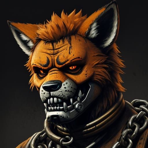 Gritty Escaped Convict Fox Animatronic