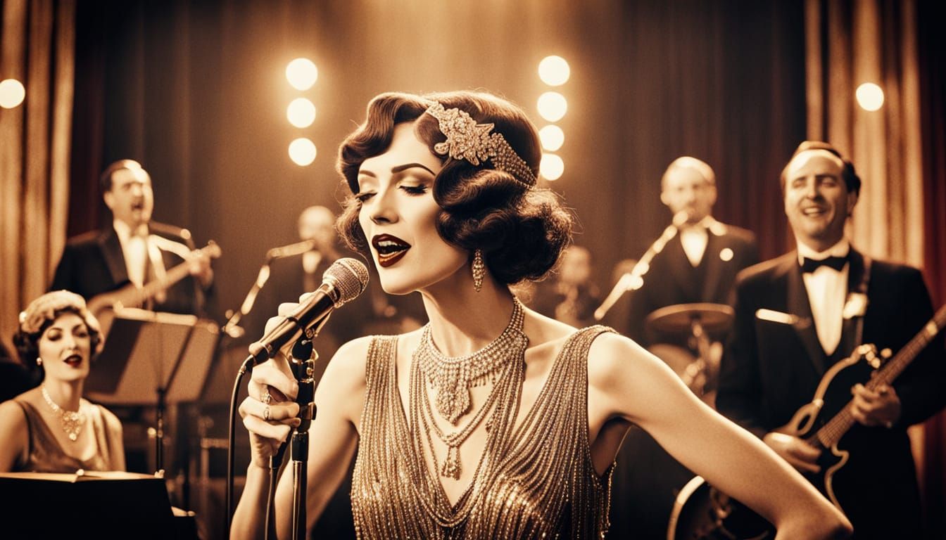 Old photo of 1920's speakeasy Night Club.