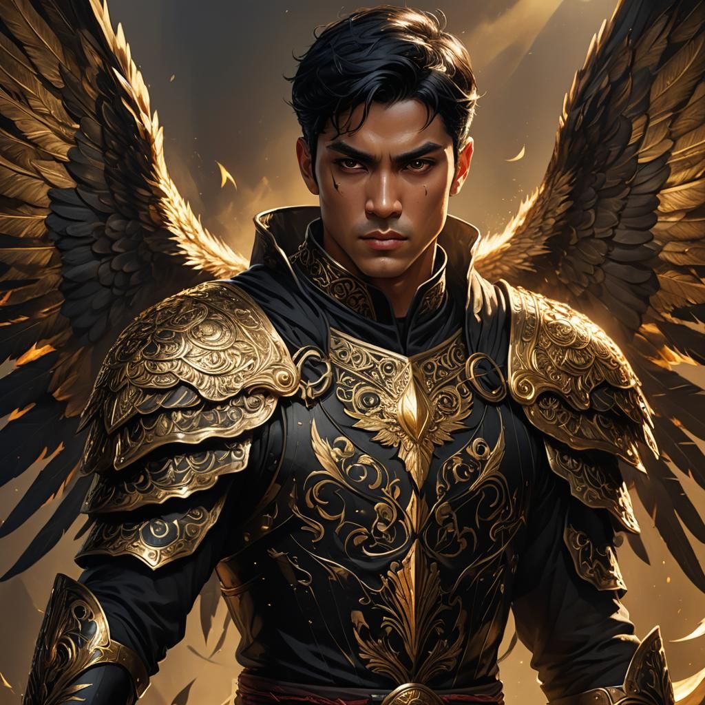 Warrior Prince with Majestic Wings: Concept Art