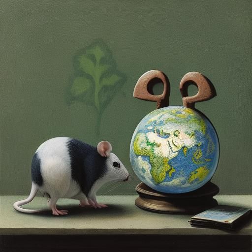 Mouse Celebrates Earth Day: Renaissance Surrealism