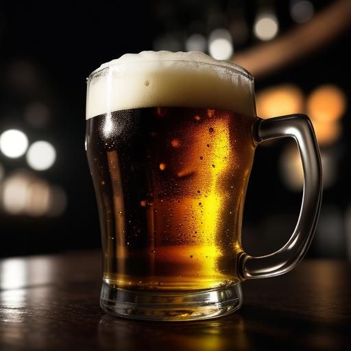 Hyperrealistic Beer Close-Up in High Definition