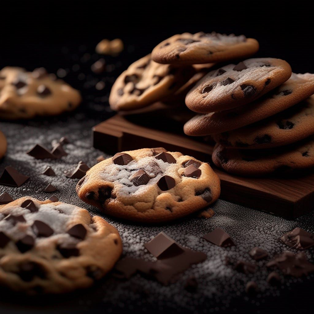 Delicious Chocolate Chip Cookies: Photorealistic Food Photog...