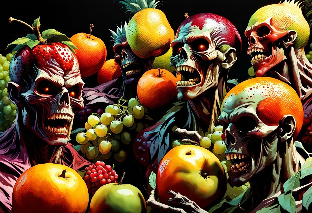 Fruit Zombie Digital Painting
