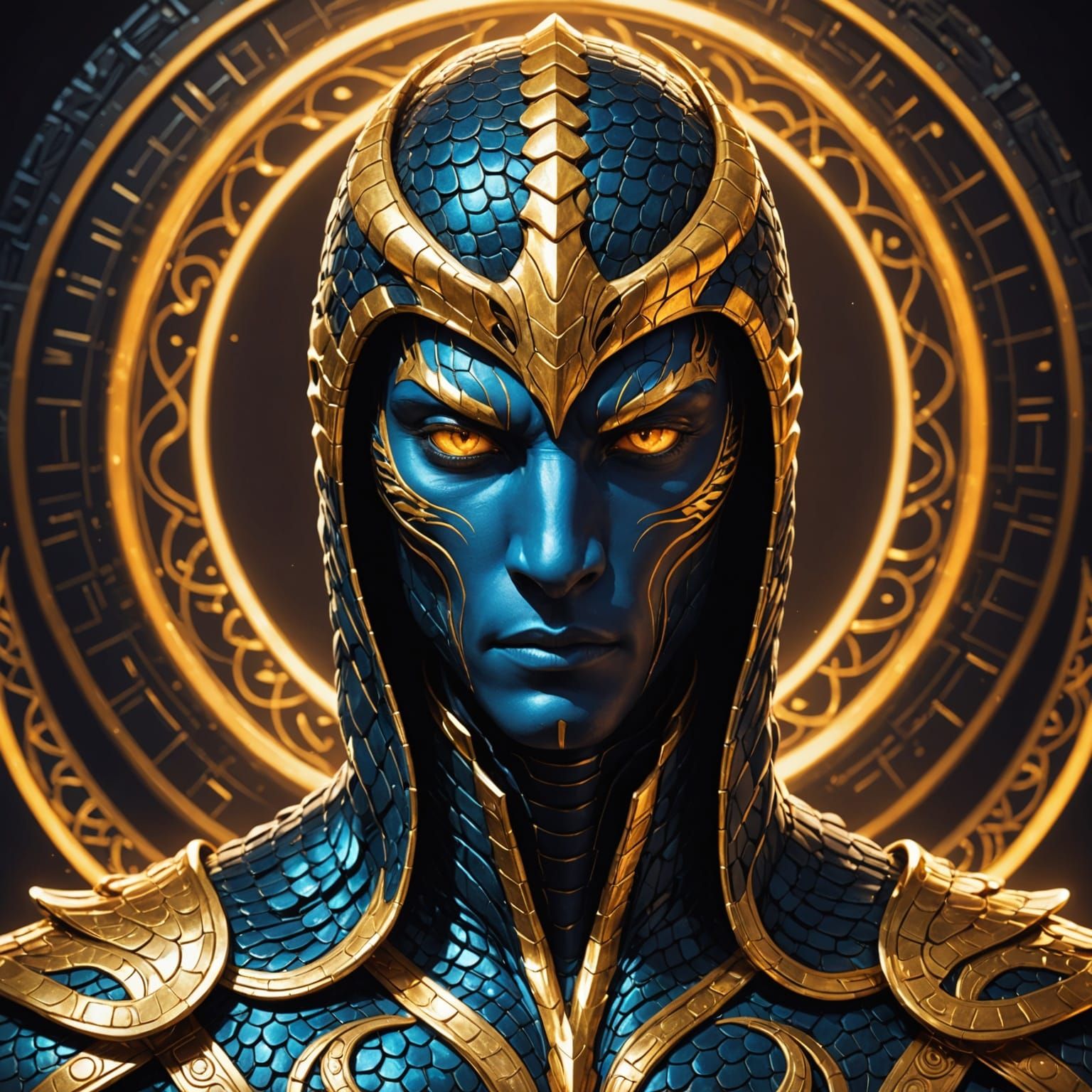 Majestic Cobra Avatar in Cyberpunk Style