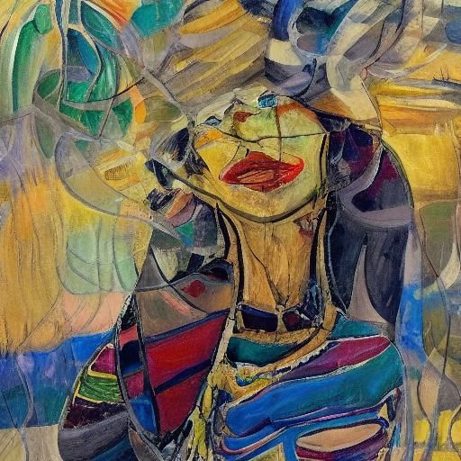 String Vampire Portrait in Mixed Media Collage