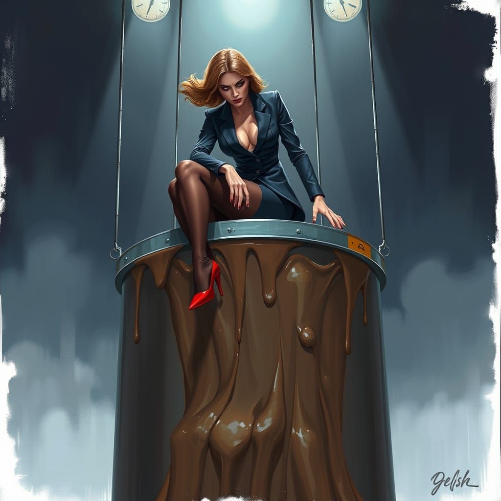 CEO's Slime Dunk: A Matte-Painted Descent