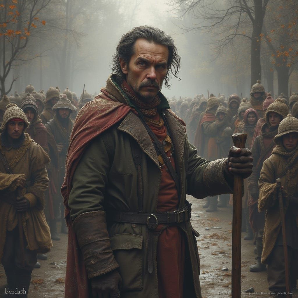 Bashkir Elder Mentoring Youth in Mountain Steppe