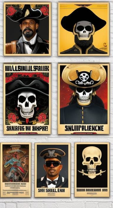 SkullFace Space Pirate Wanted Poster in SharpFocusRealism