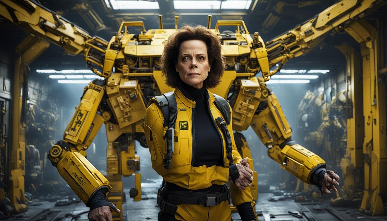 Photorealistic Ripley in Powerloader, 8k Resolution