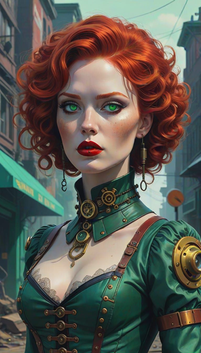 Steampunk Siren in Gears and Lace