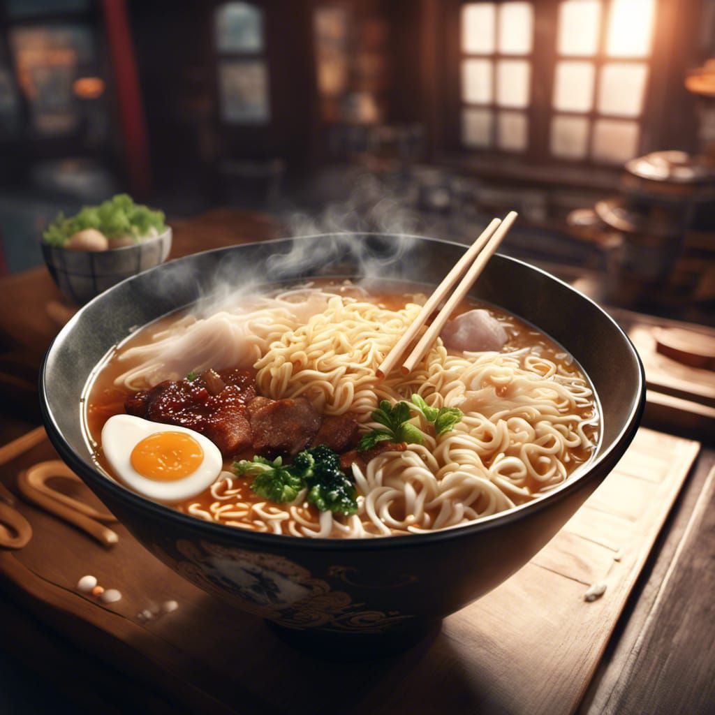 Savory Ramen Bowl at Noodle Shop