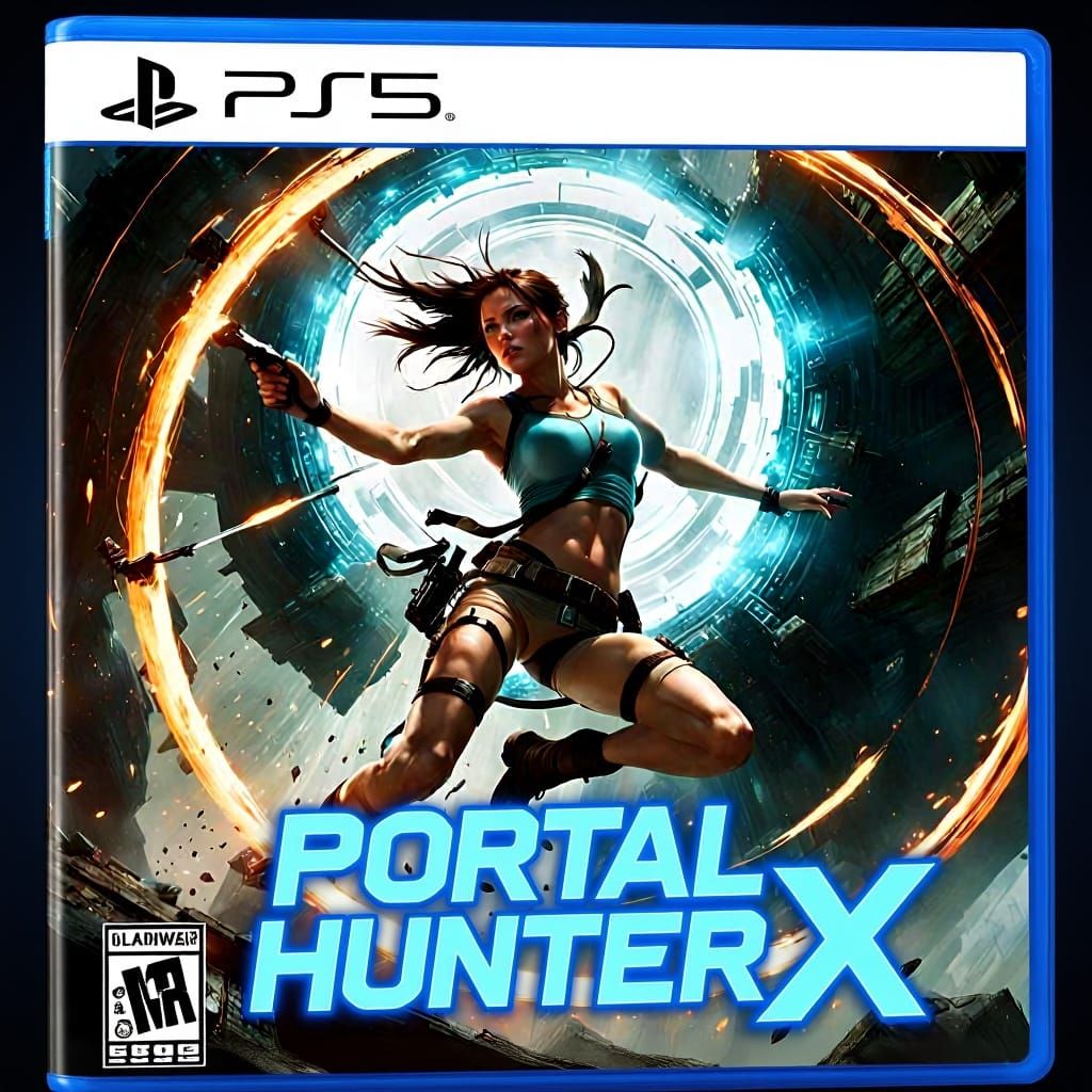 Futuristic Neon PS5 Game Box Design