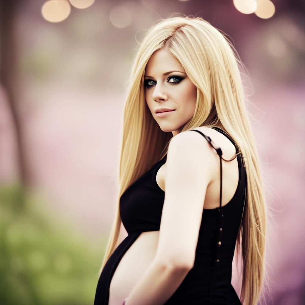 Pregnant Woman Portrait with Bokeh, Natural Lighting