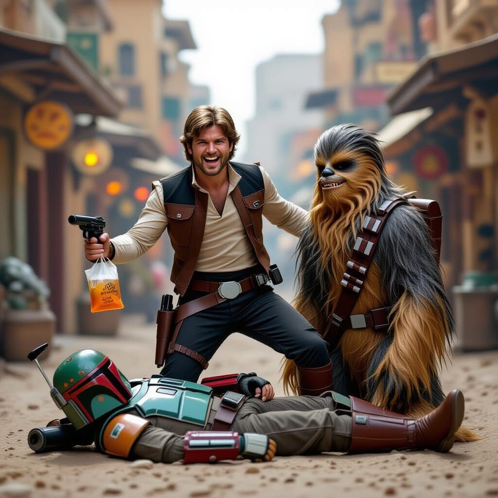 Sci-Fi Triumph in a Desert Landscape