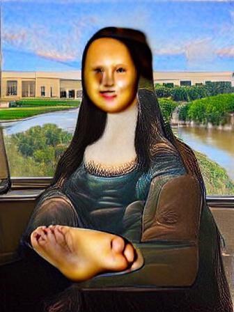 Mona Lisa as Human Foot: AI Reimagining