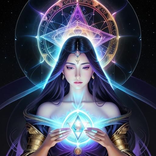 Angel of Elements in Surrealist Style