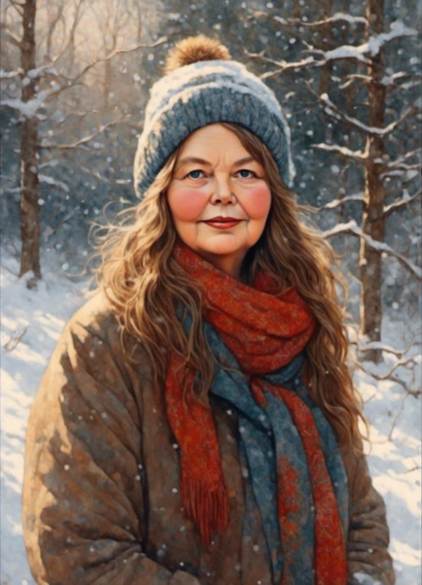 <lora:LightXpressions LX1:1.0> snow portrait, beautiful longing, snow, winter, head and shoulders portrait of <lora:Ligh...