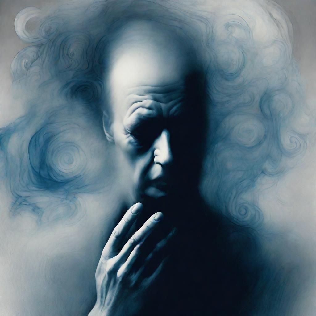 Desolate Figure in Dreamlike Surrealist Portrait