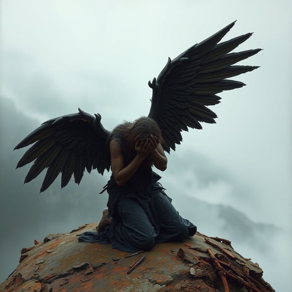 Despairing Fallen Angel on Misty Ridge