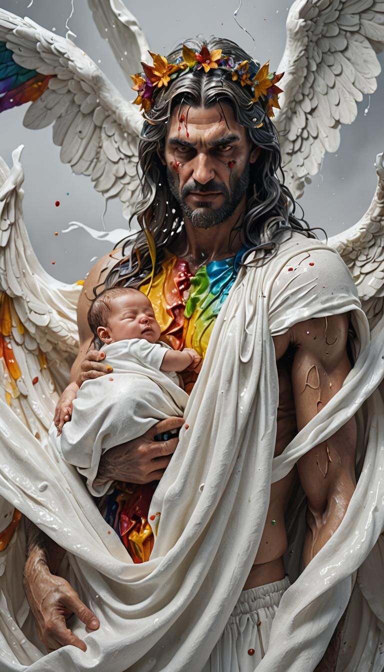 Angelic Parents with Newborn Baby: 8K Ultra-Realism
