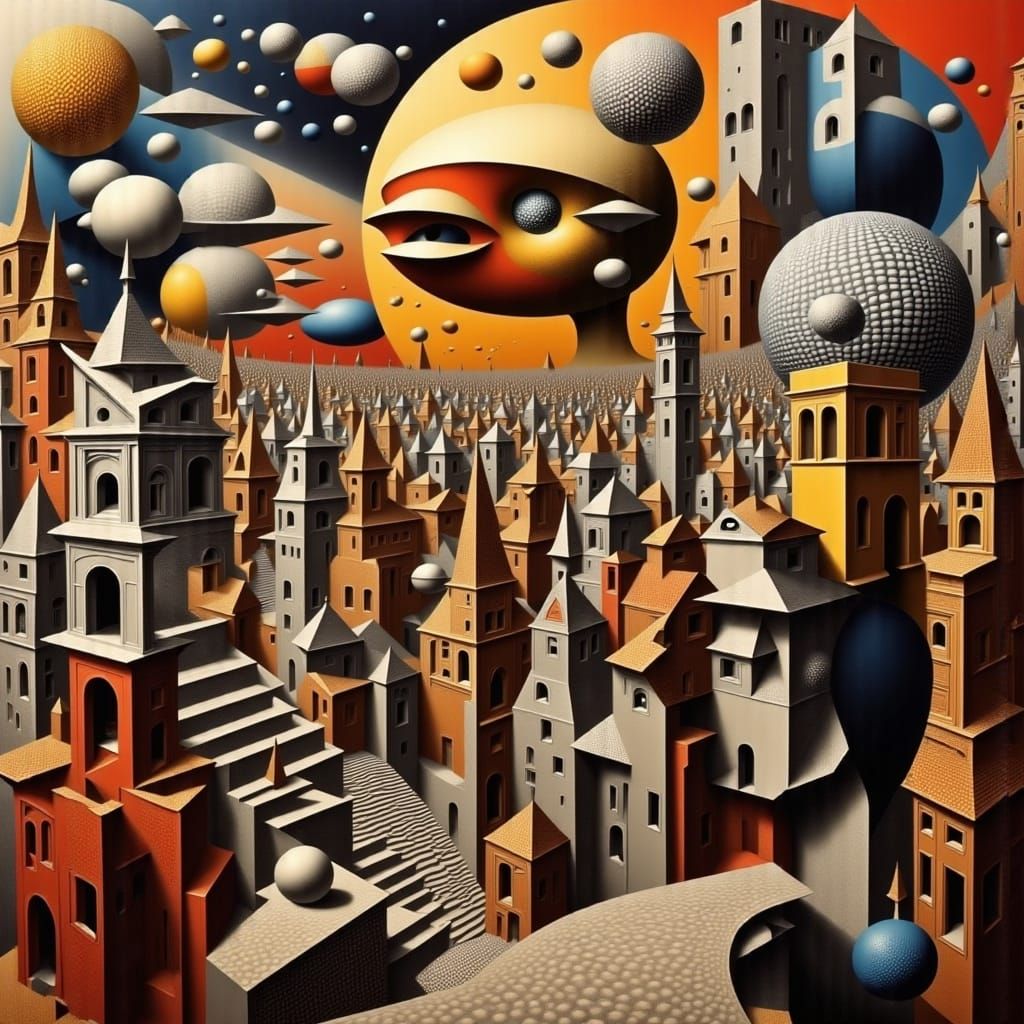 Hypermodern Pointillist Masterpiece in Harlem Renaissance Ae...