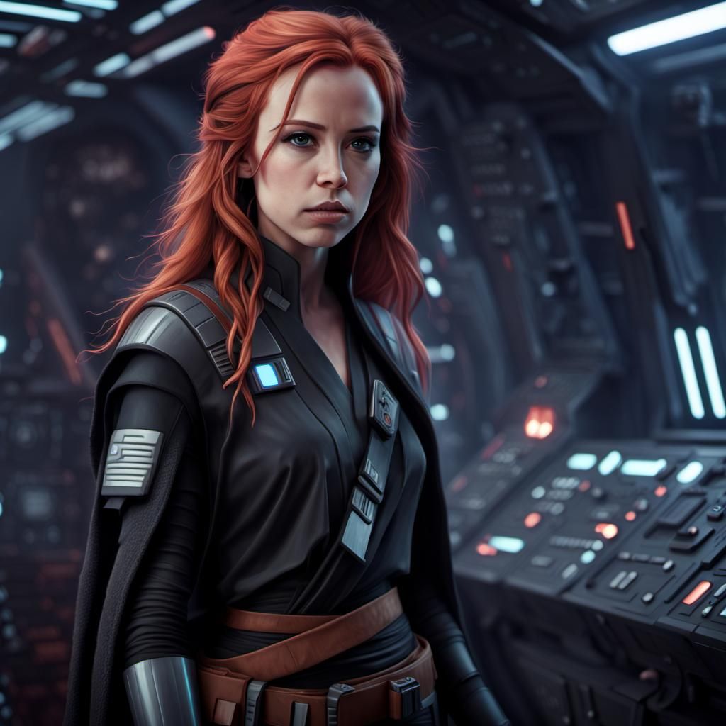 Cute Mara Jade from Star Wars: Digital Matte Painting