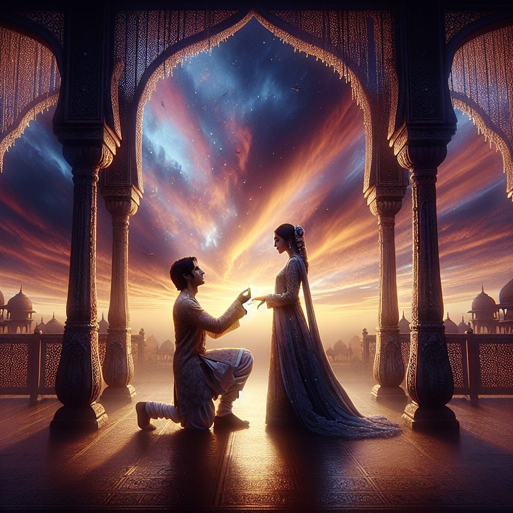 Sunset Proposal: A Digital Matte Painting
