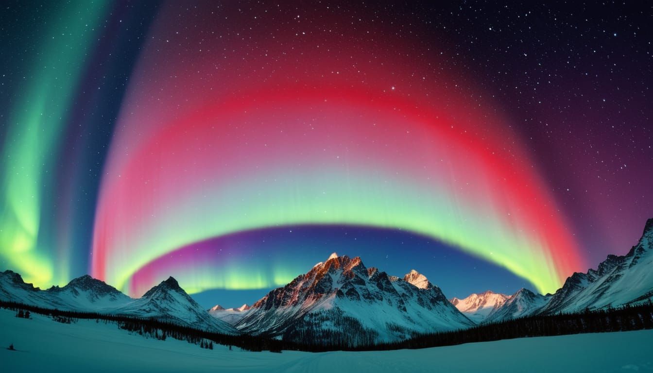 Celestial Aurora Jubilee Over North America