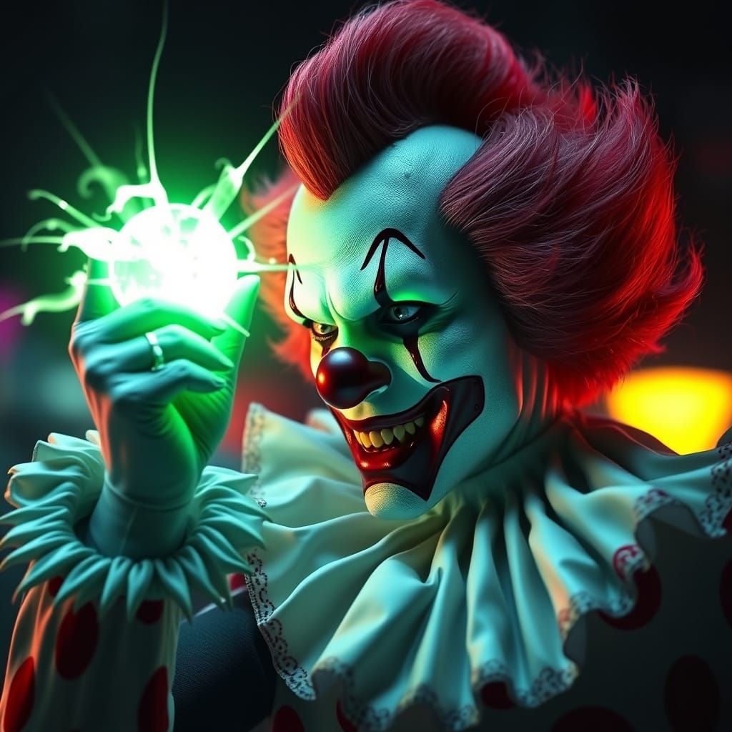 Green Lantern Battles Sublime Killer Clown in Hyperrealistic...