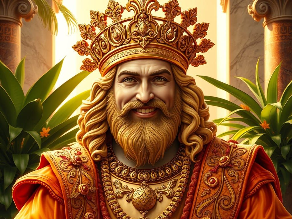 Golden King Midas in Victorian-Era Opulence