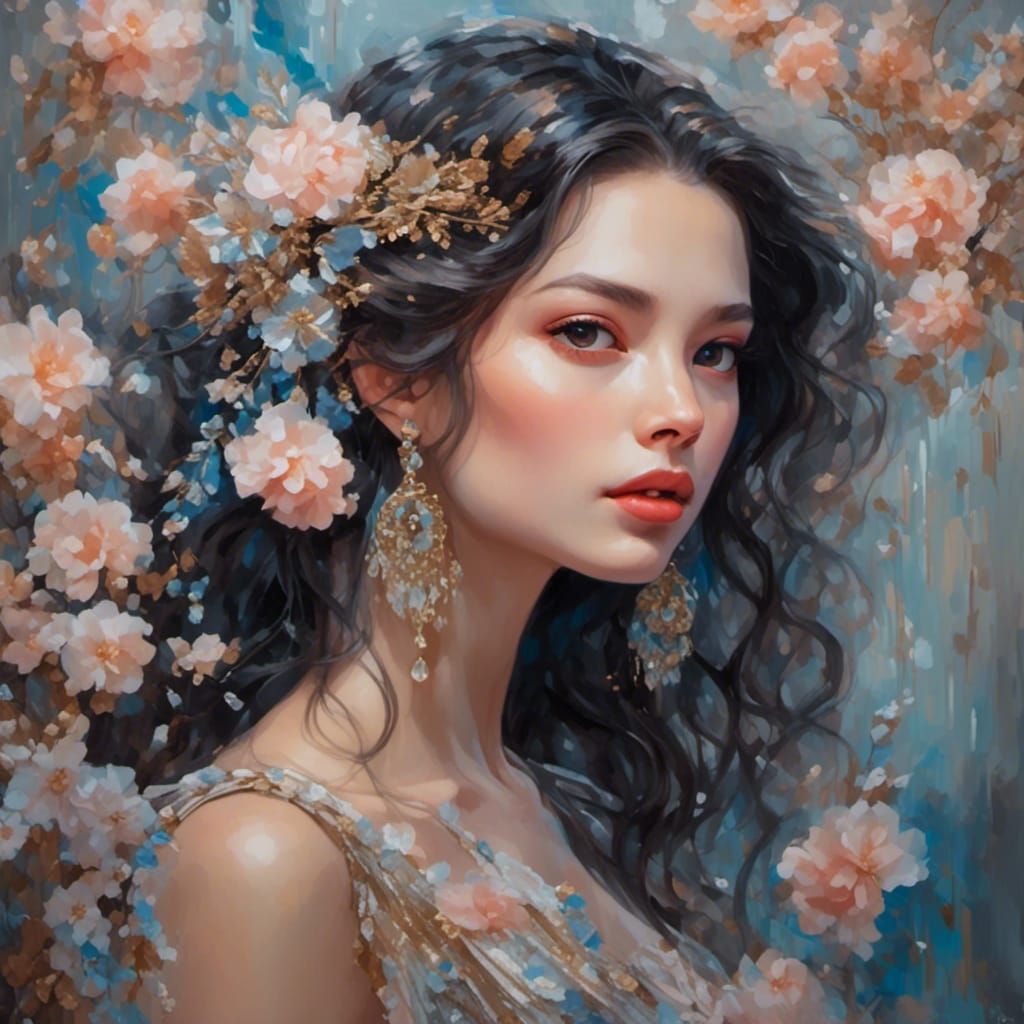 Beautiful Black Woman Walking on Miami Beach at Sunset