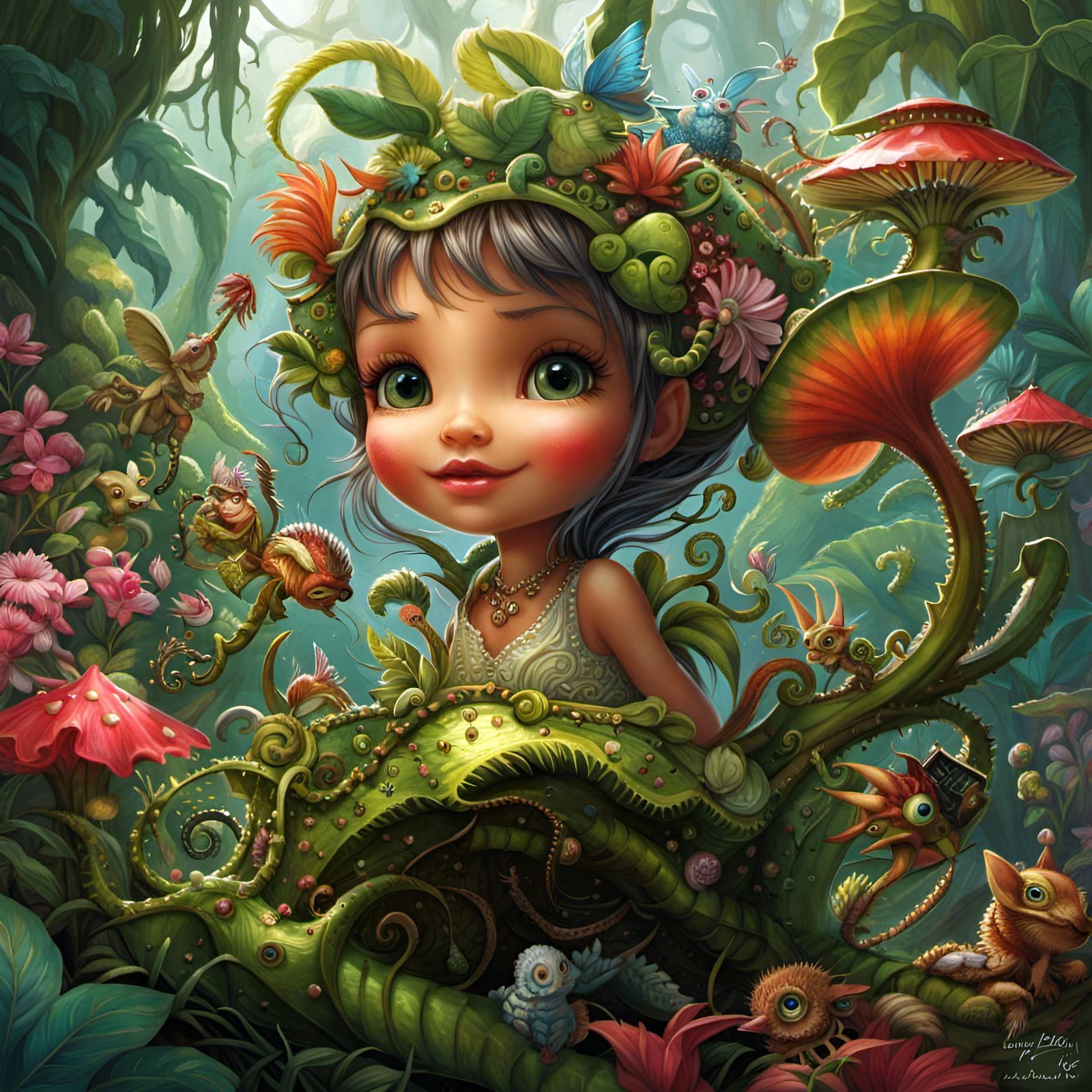 Chibi Flytrap Pixie in Jungle Wonderland