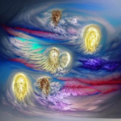 Archangels at Heaven's Gate: Detailed Digital Painting