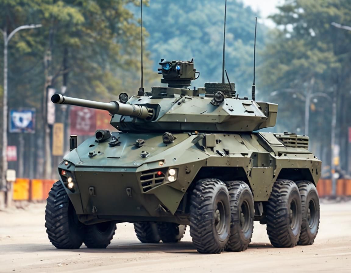 Light War Tank Concept Art in HDR Photography