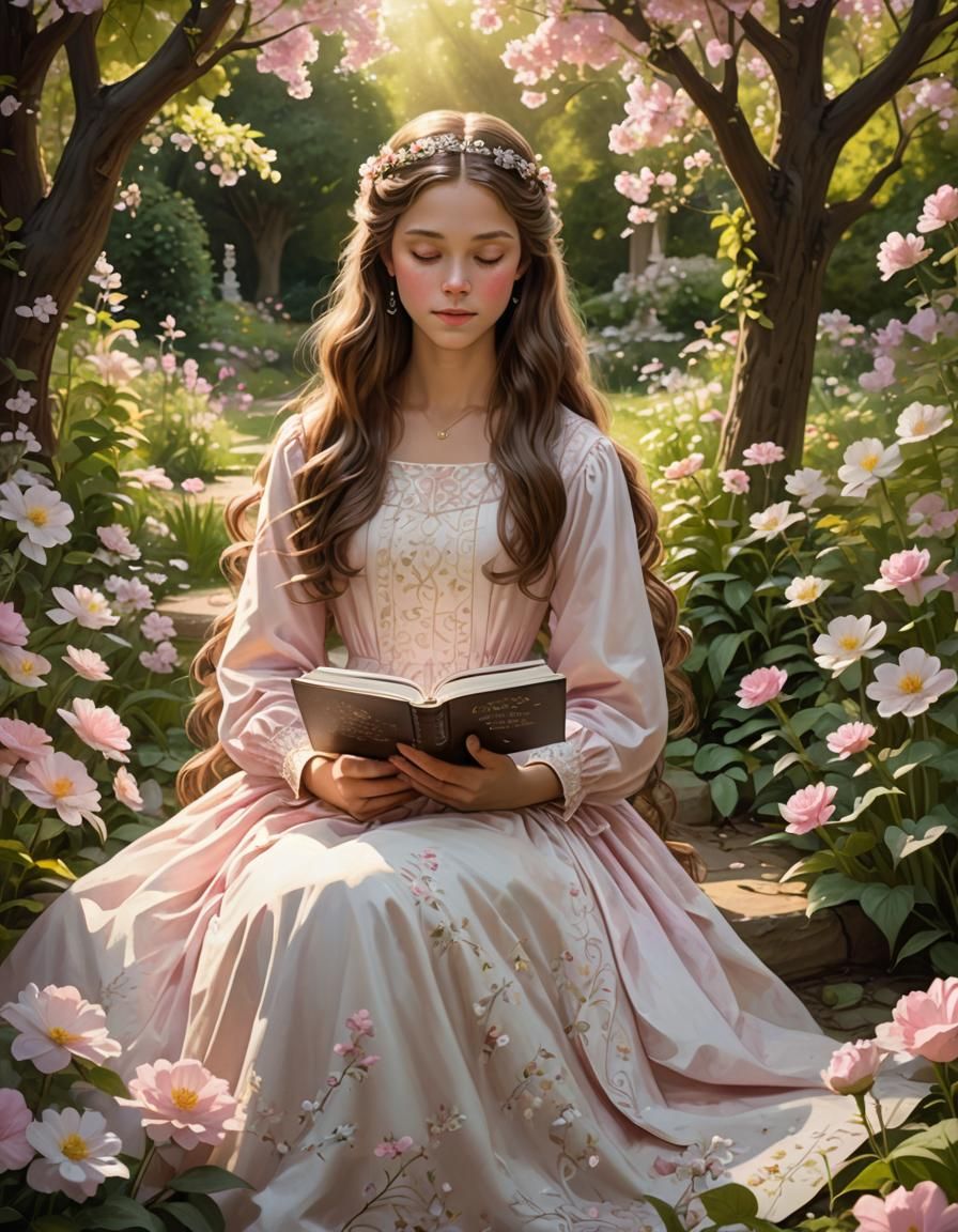 Princess Tyson in a Flower Garden Portrait