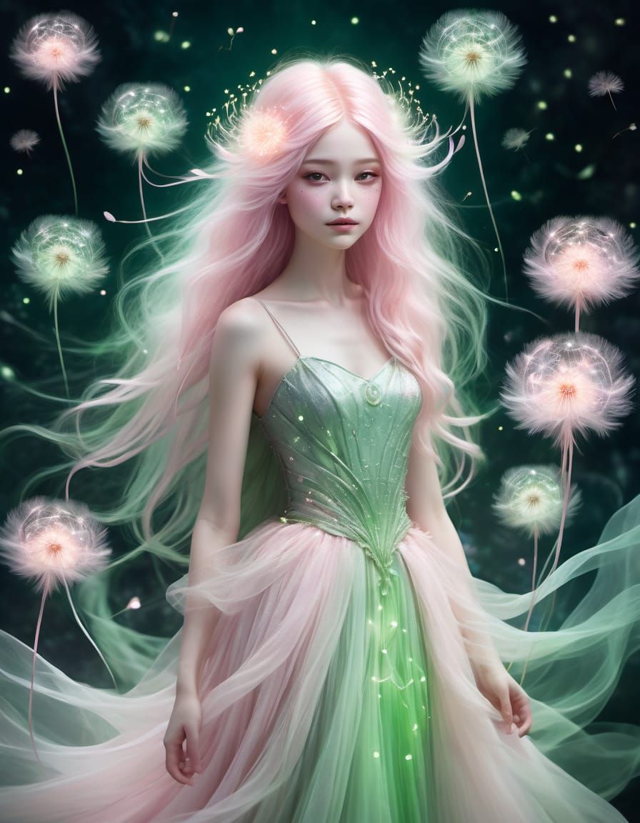 Whimsical Fairy in Pastel Hues