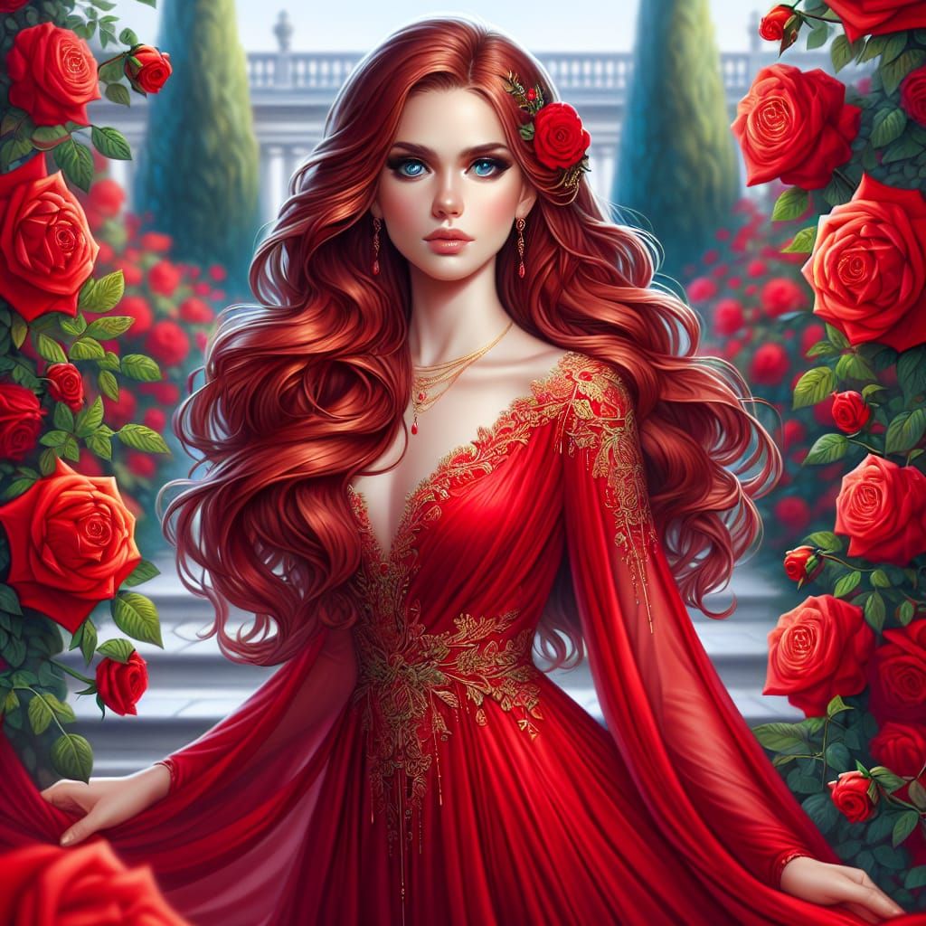 Rose in a Rose Garden