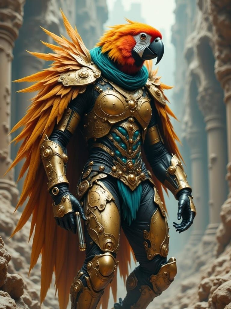 Sci-fi armored Parrot