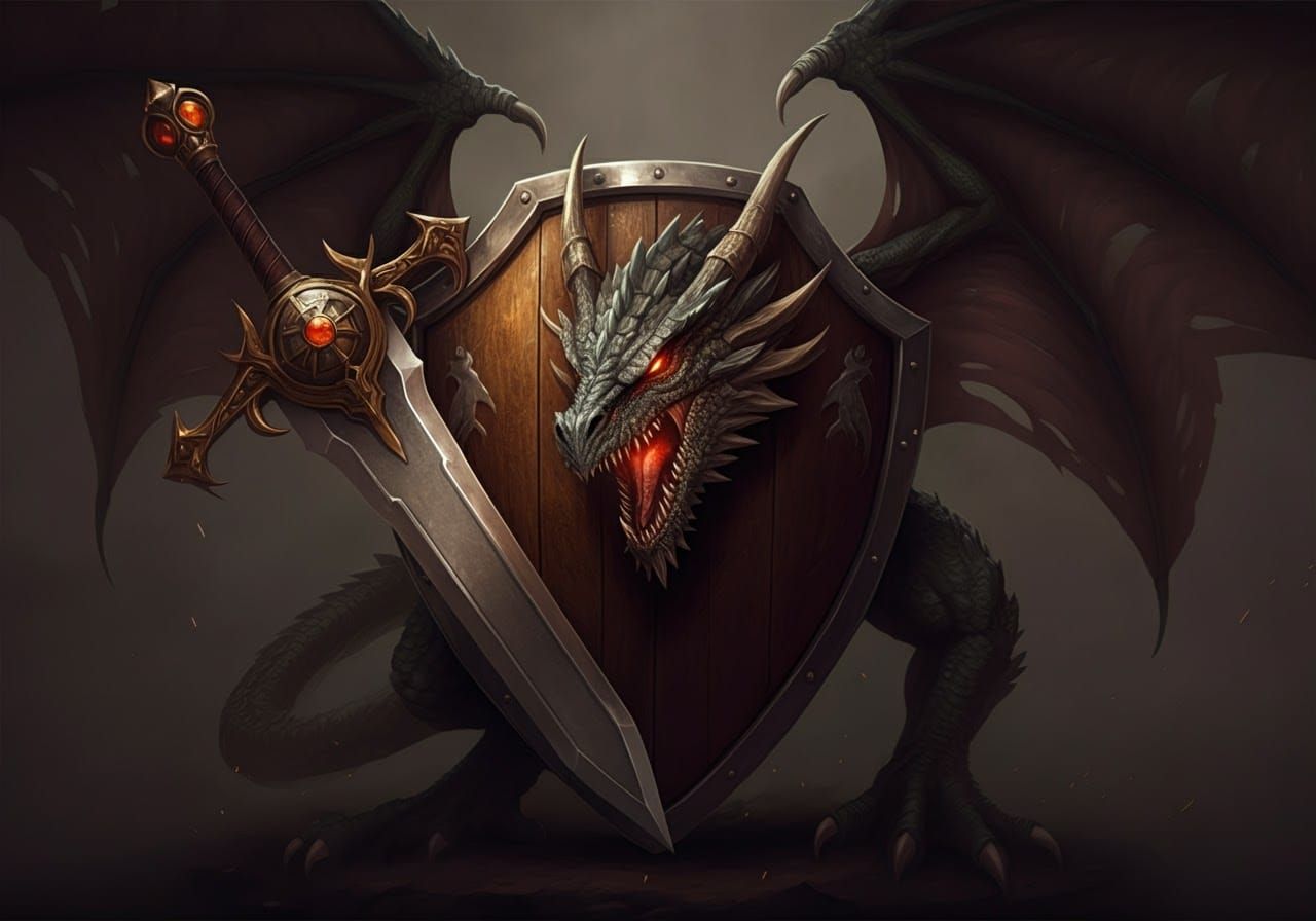 Sword and Shield Reimagined as Ferocious Dragon