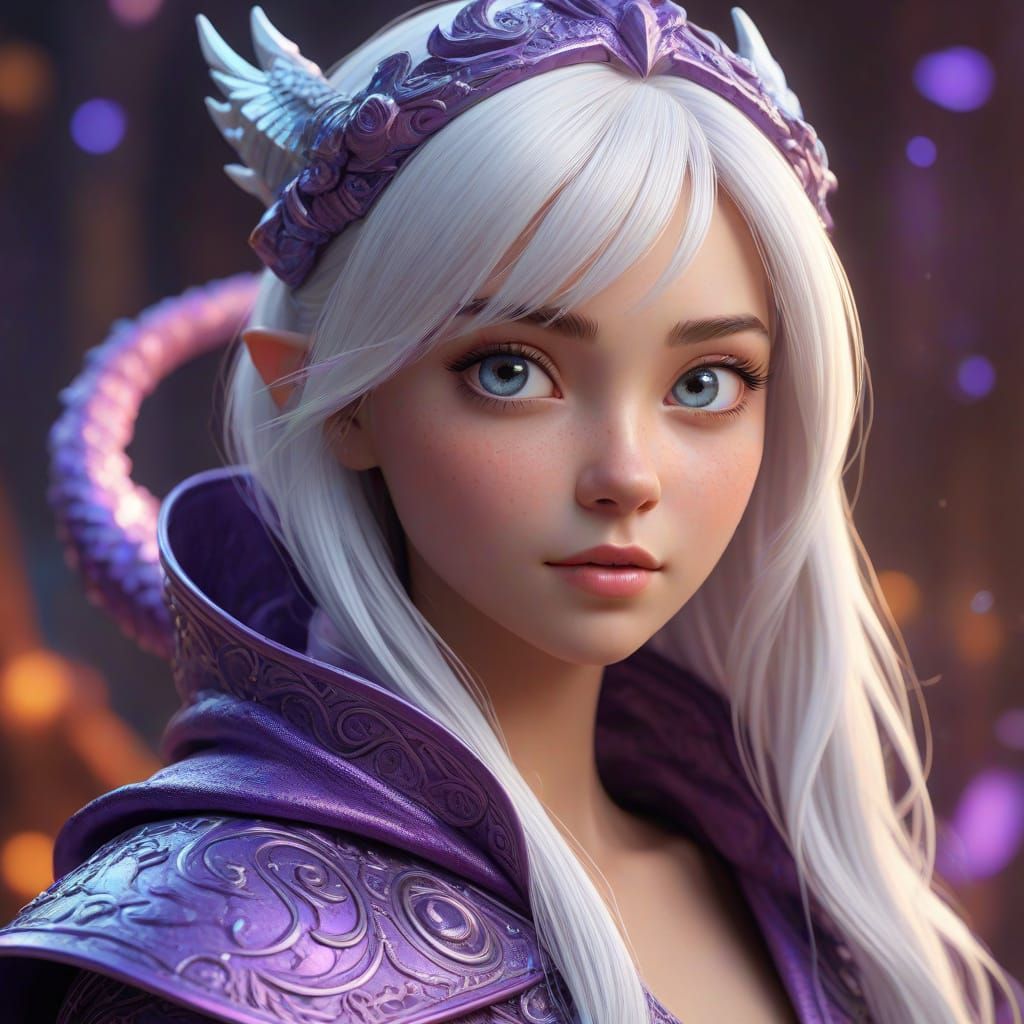 Epic Fantasy Princess Battles to Defend Her Kingdom in Cyber...