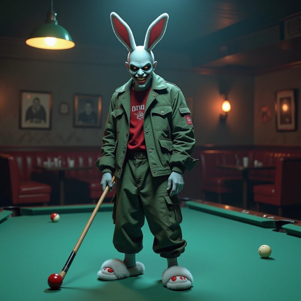 Vampire Goon in Pool Hall, Tim Burton Style