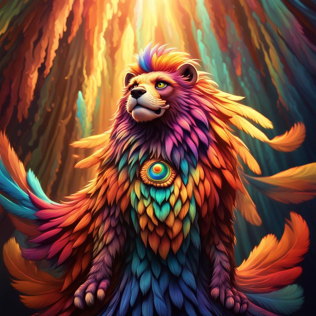 Vibrant Wild Spirit in Radiant Colors - Pixar-Inspired Conce...