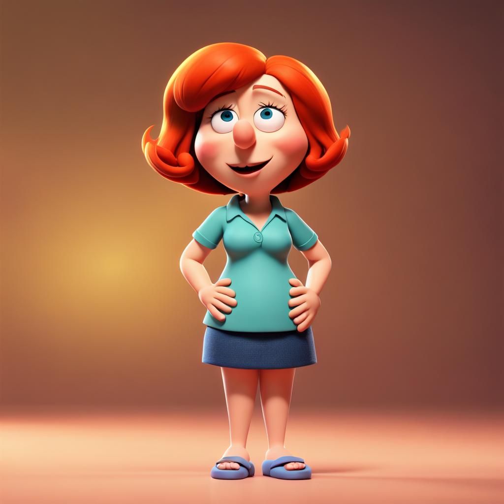Lois Griffin in Pixar-Inspired 3D Art
