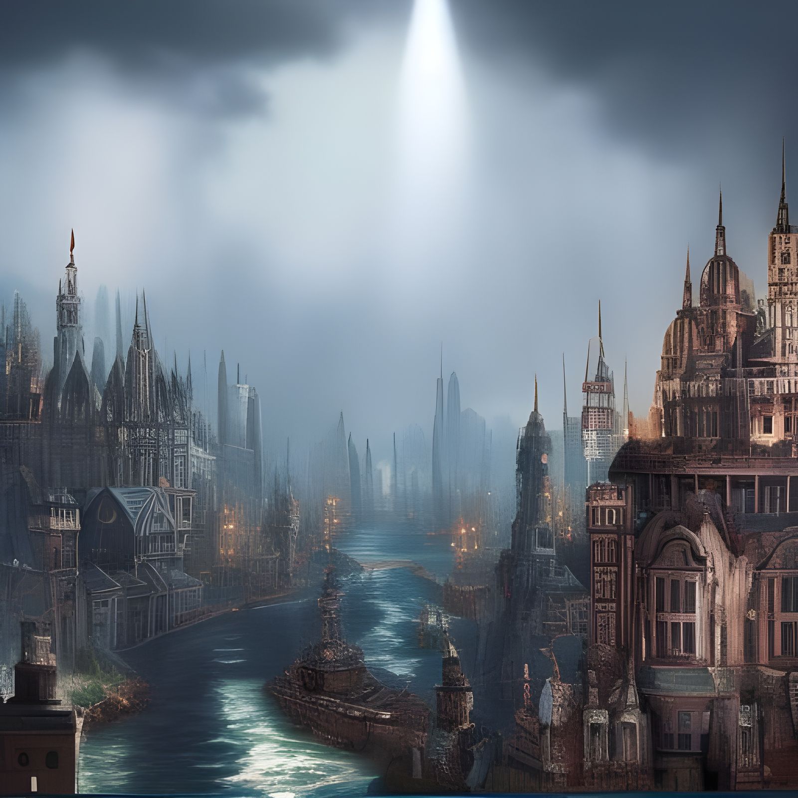 Epic Maximalist Digital Matte Painting