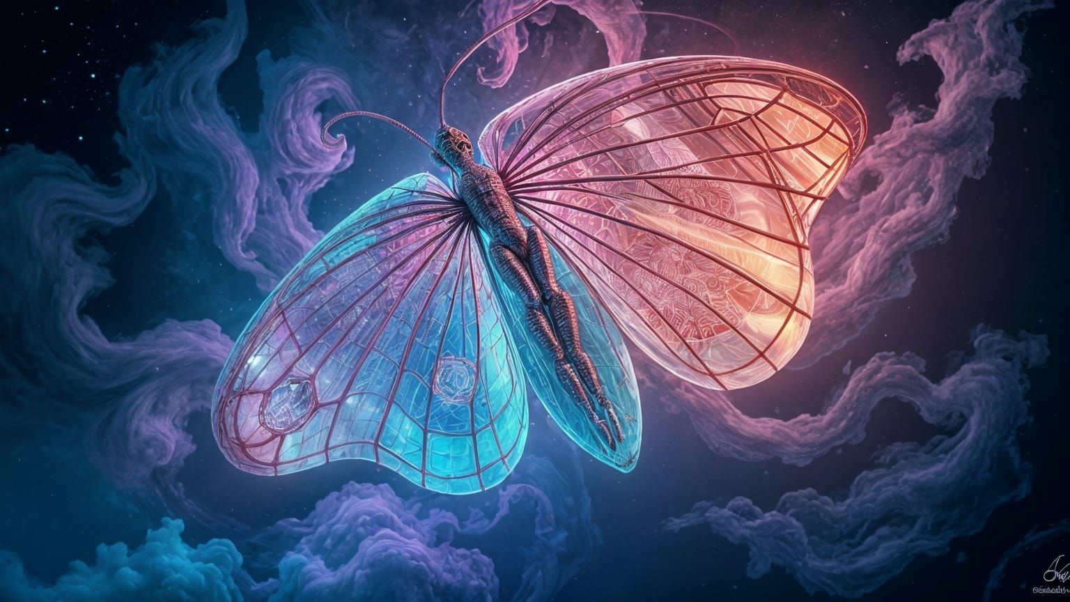 Chrysalis, fractal, zentangle abstract art