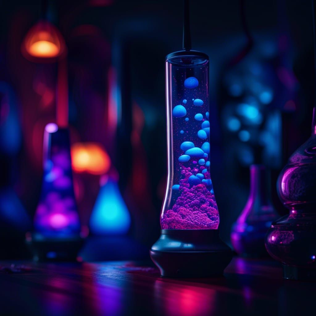 Beautiful blue and purple lava lamp