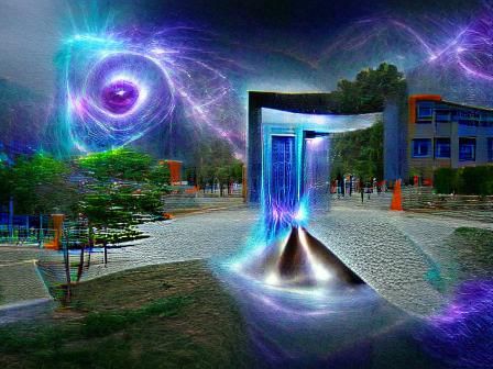 Abstract Dimensional Portal Illustration