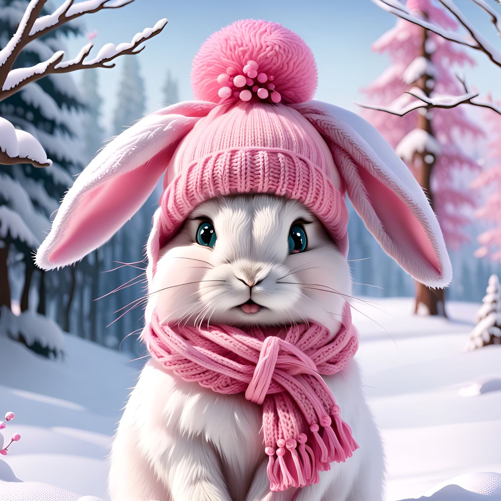 Pink Frost Bunny